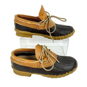 LL Bean Maine Hunting Shoe Womens 6 Brown Flats Waterproof Loafers Slip On Excl.